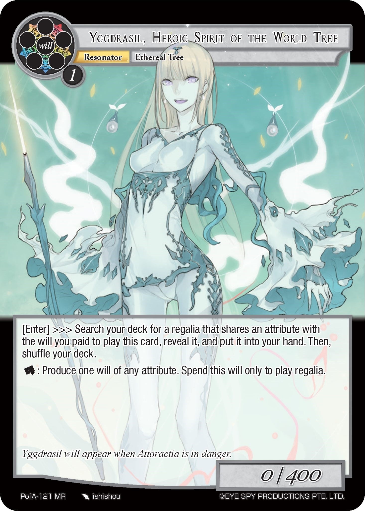 Image for Yggdrasil, Heroic Spirit of the World Tree (Alice Origin IV: Prologue of Attoractia) (PofA-121) - Force of Will