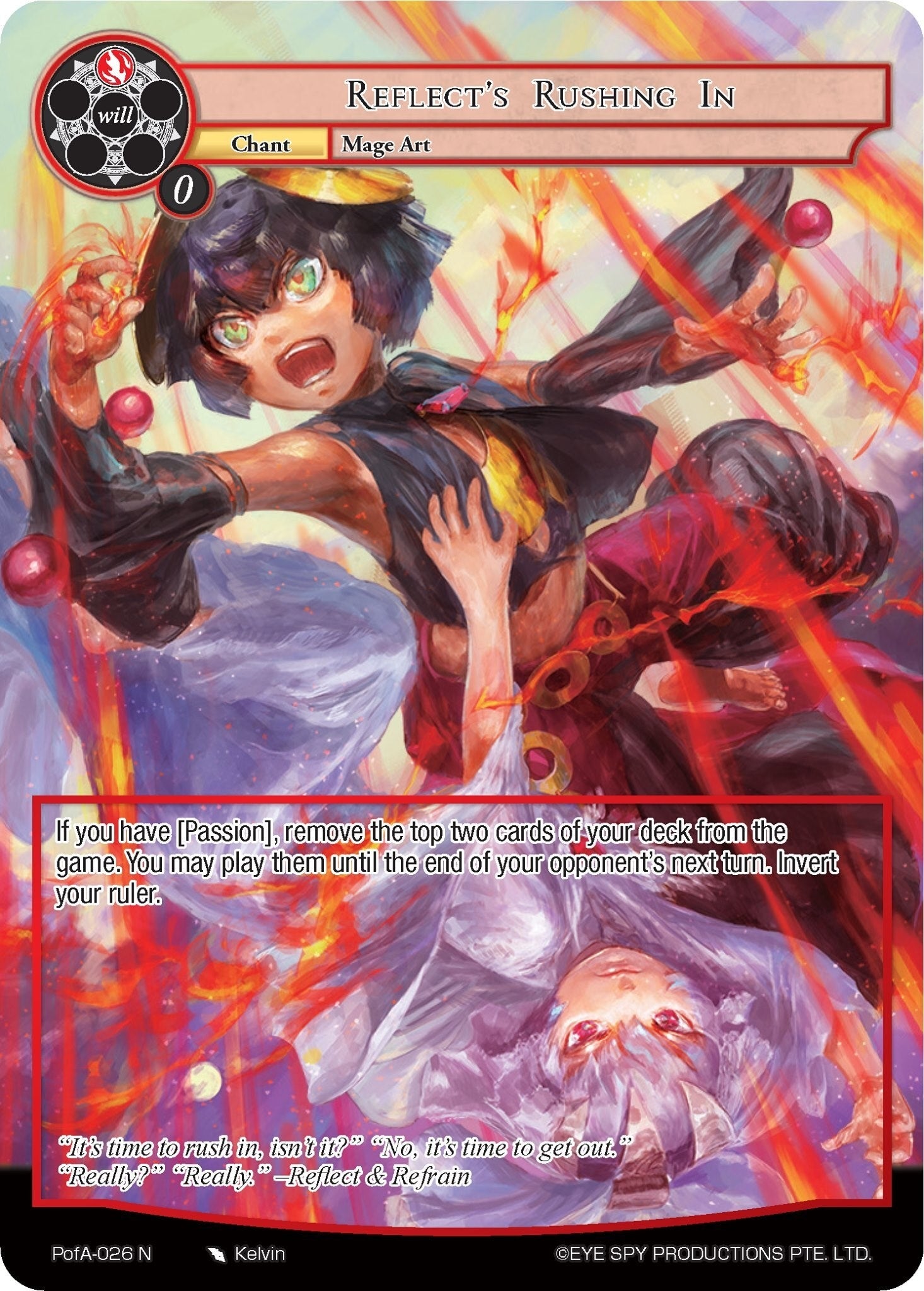 Image for Reflect's Rushing In (Full Art) (Alice Origin IV: Prologue of Attoractia) (PofA-026) - Force of Will