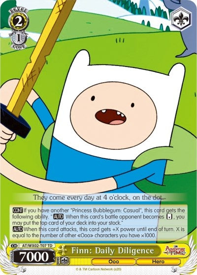 Image for Finn: Daily Diligence (Adventure Time) (AT/WX02-T07 TD) - Weiss Schwarz