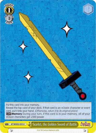 Image for Scarlet, the Golden Sword of Battle (Adventure Time) (AT/WX02-033 U) - Weiss Schwarz