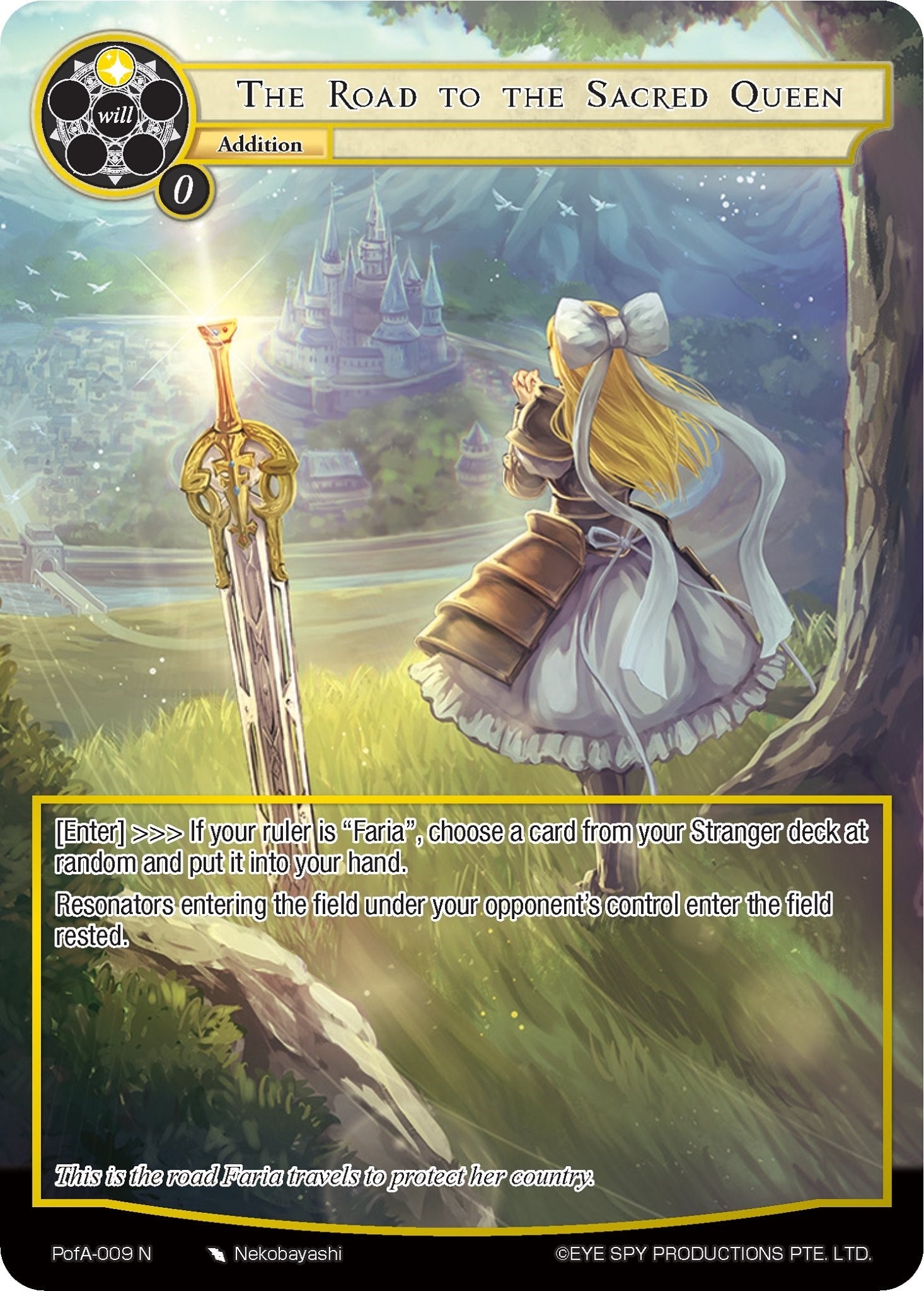 Image for The Road to the Sacred Queen (Full Art) (Alice Origin IV: Prologue of Attoractia) (PofA-009) - Force of Will