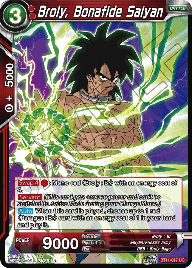 Image for Broly, Bonafide Saiyan (Vermilion Bloodline) (BT11-017) - Dragon Ball Super: Masters