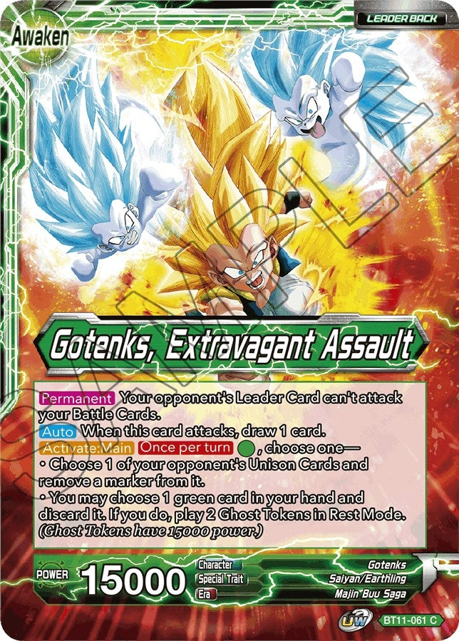 Image for Gotenks // Gotenks, Extravagant Assault (Vermilion Bloodline) (BT11-061) - Dragon Ball Super: Masters