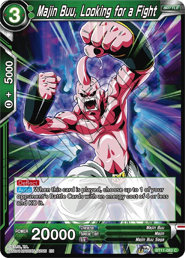 Image for Majin Buu, Looking for a Fight (Vermilion Bloodline) (BT11-082) - Dragon Ball Super: Masters