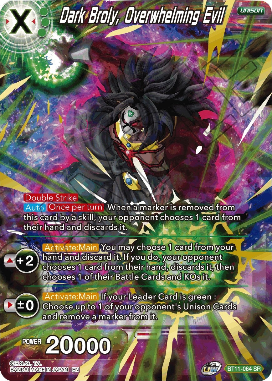 Image for Dark Broly, Overwhelming Evil (Vermilion Bloodline) (BT11-064) - Dragon Ball Super: Masters
