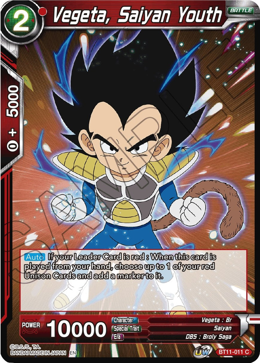 Image for Vegeta, Saiyan Youth (Vermilion Bloodline) (BT11-011) - Dragon Ball Super: Masters