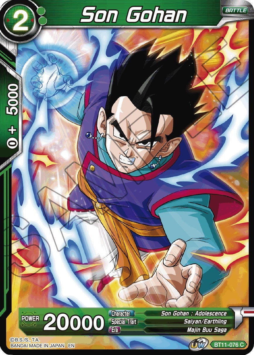 Image for Son Gohan (Green) (Vermilion Bloodline) (BT11-076) - Dragon Ball Super: Masters