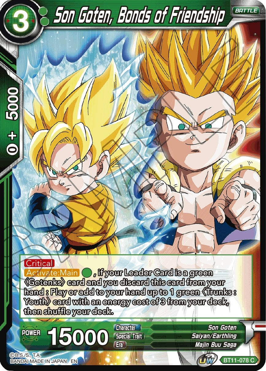 Image for Son Goten, Bonds of Friendship (Vermilion Bloodline) (BT11-078) - Dragon Ball Super: Masters