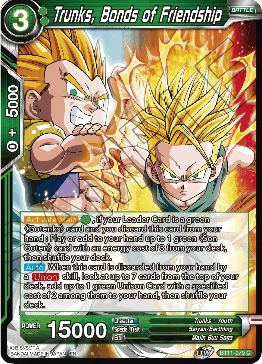 Image for Trunks, Bonds of Friendship (Vermilion Bloodline) (BT11-079) - Dragon Ball Super: Masters