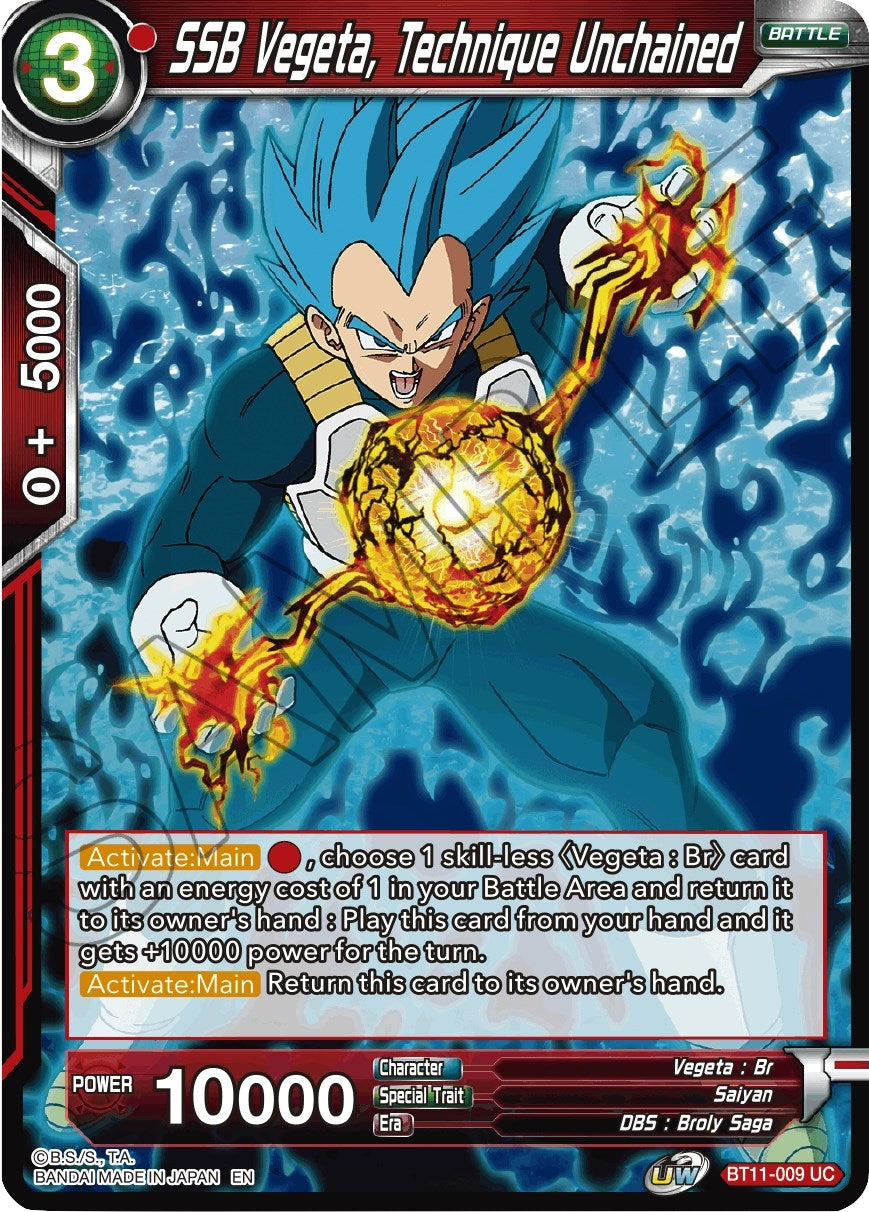 Image for SSB Vegeta, Technique Unchained (Vermilion Bloodline) (BT11-009) - Dragon Ball Super: Masters