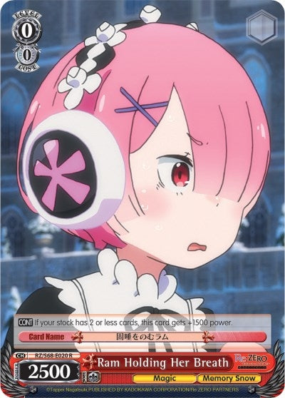 Image for Ram Holding Her Breath (Re:ZERO Memory Snow) (RZ/S68-E020 R) - Weiss Schwarz