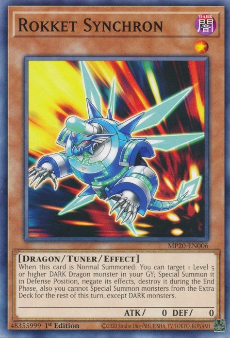 Image for Rokket Synchron (2020 Tin of Lost Memories) (MP20-EN006) - YuGiOh