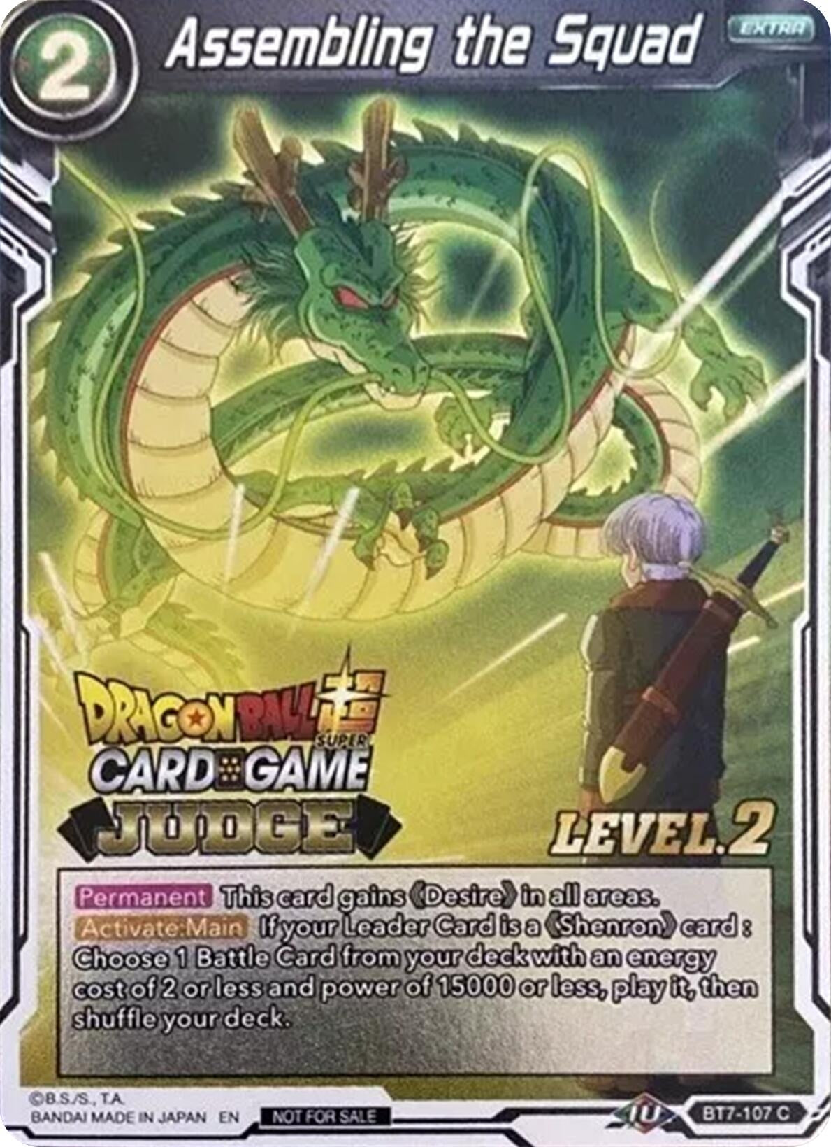 Image for Assembling the Squad (Level 2) (Judge Promotion Cards) (BT7-107) - Dragon Ball Super: Masters
