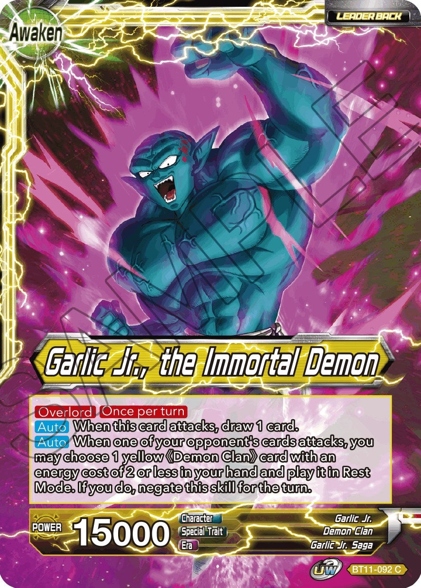 Image for Garlic Jr. // Garlic Jr., the Immortal Demon (Vermilion Bloodline) (BT11-092) - Dragon Ball Super: Masters
