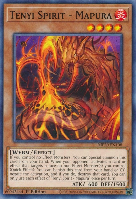 Image for Tenyi Spirit - Mapura (2020 Tin of Lost Memories) (MP20-EN108) - YuGiOh