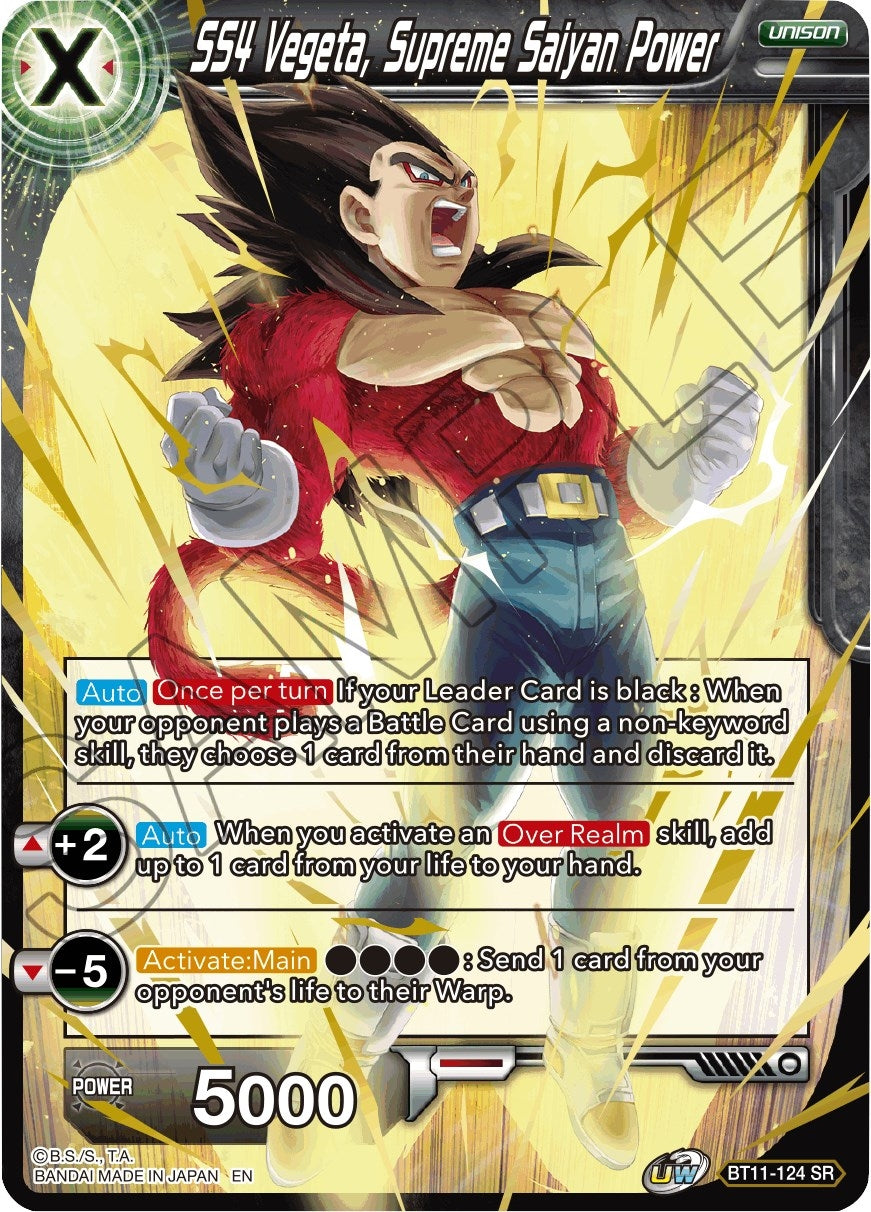 Image for SS4 Vegeta, Supreme Saiyan Power (Vermilion Bloodline) (BT11-124) - Dragon Ball Super: Masters