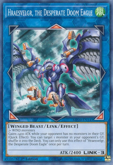 Image for Hraesvelgr, the Desperate Doom Eagle (2020 Tin of Lost Memories) (MP20-EN141) - YuGiOh