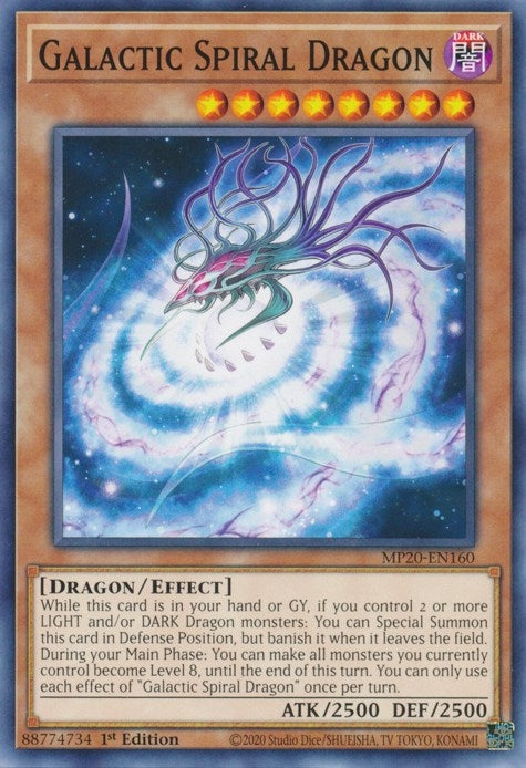 Image for Galactic Spiral Dragon (2020 Tin of Lost Memories) (MP20-EN160) - YuGiOh