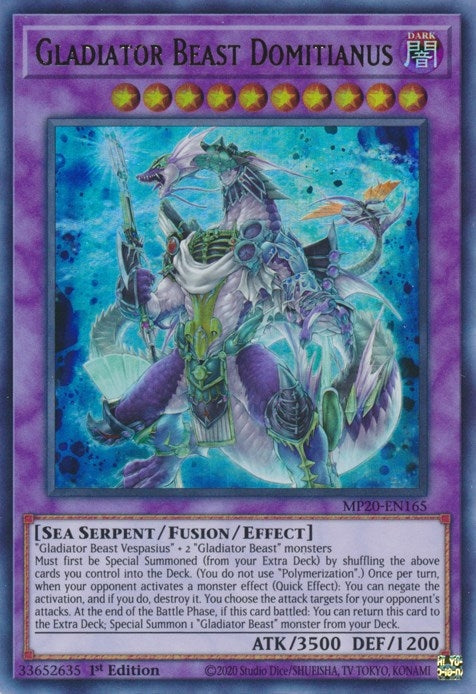 Image for Gladiator Beast Domitianus (2020 Tin of Lost Memories) (MP20-EN165) - YuGiOh