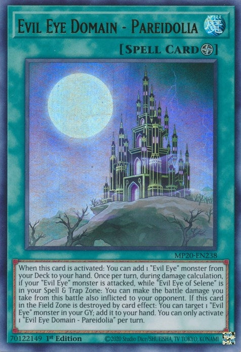 Image for Evil Eye Domain - Pareidolia (2020 Tin of Lost Memories) (MP20-EN238) - YuGiOh