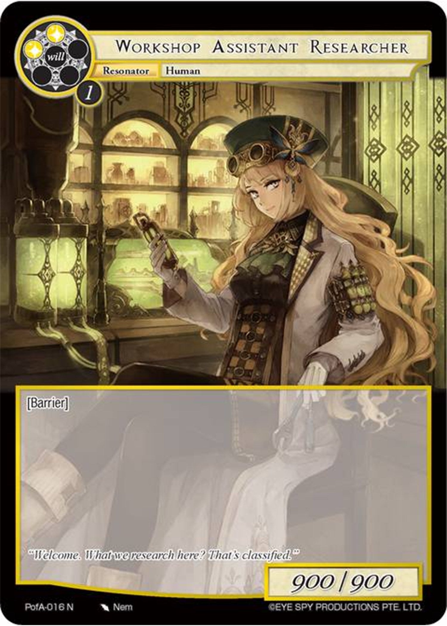 Image for Workshop Assistant Researcher (Alice Origin IV: Prologue of Attoractia) (PofA-016) - Force of Will