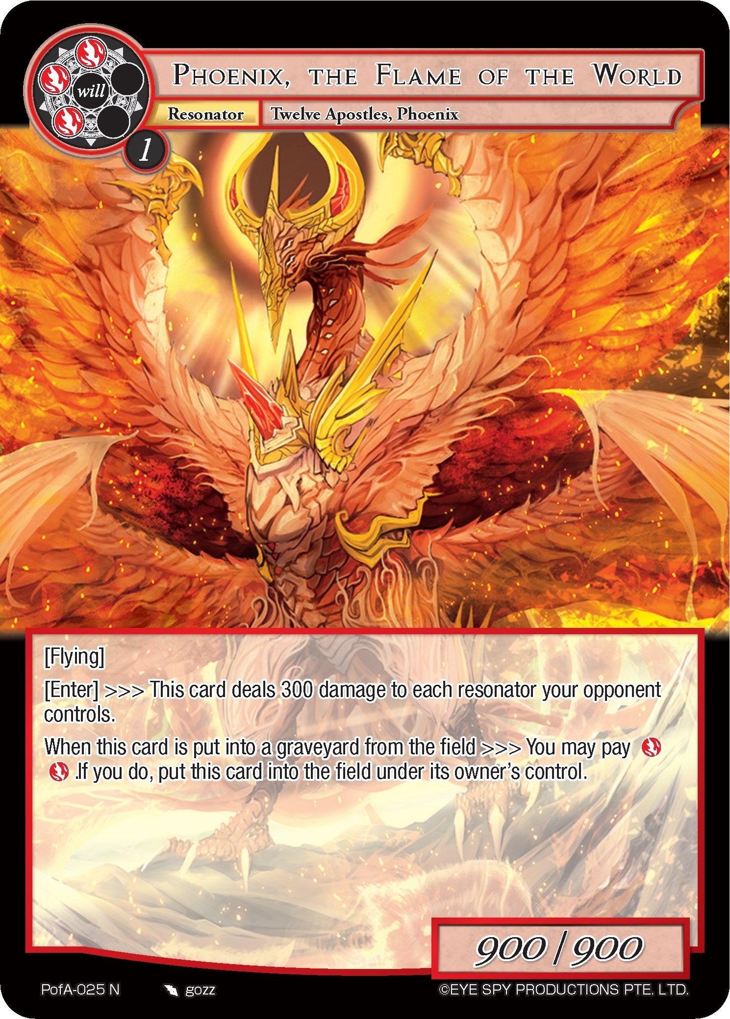 Image for Phoenix, the Flame of the World (Alice Origin IV: Prologue of Attoractia) (PofA-025) - Force of Will