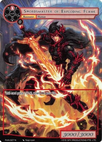 Image for Swordsmaster of Exploding Flame (Full Art) (Alice Origin IV: Prologue of Attoractia) (PofA-027) - Force of Will