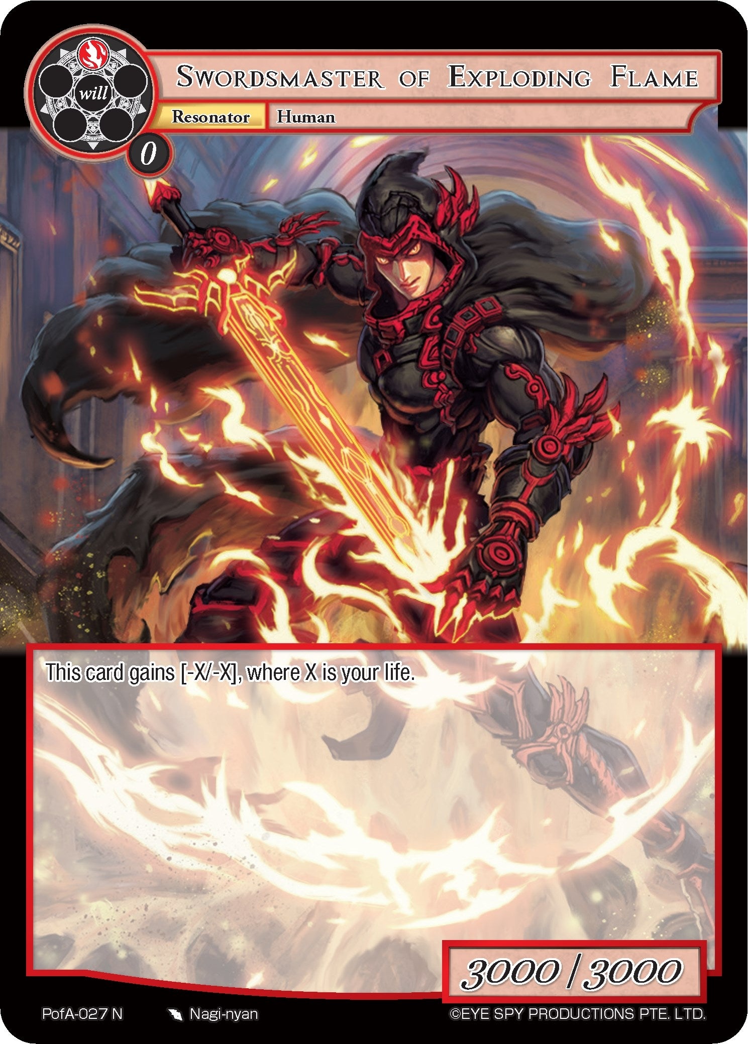 Image for Swordsmaster of Exploding Flame (Alice Origin IV: Prologue of Attoractia) (PofA-027) - Force of Will