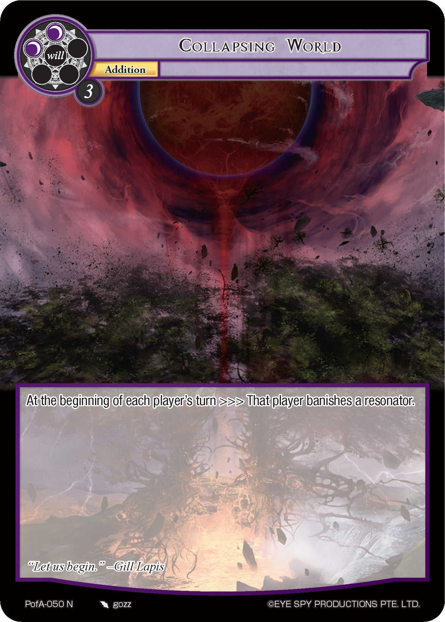 Image for Collapsing World (Alice Origin IV: Prologue of Attoractia) (PofA-050) - Force of Will