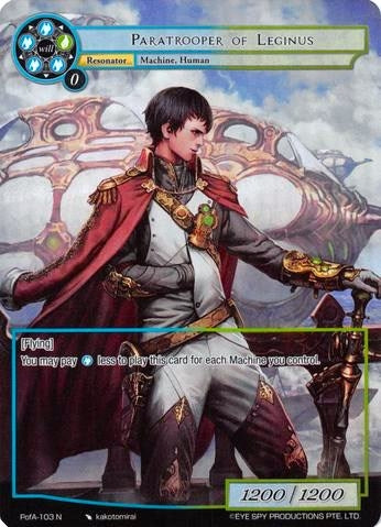 Image for Paratrooper of Leginus (Full Art) (Alice Origin IV: Prologue of Attoractia) (PofA-103) - Force of Will