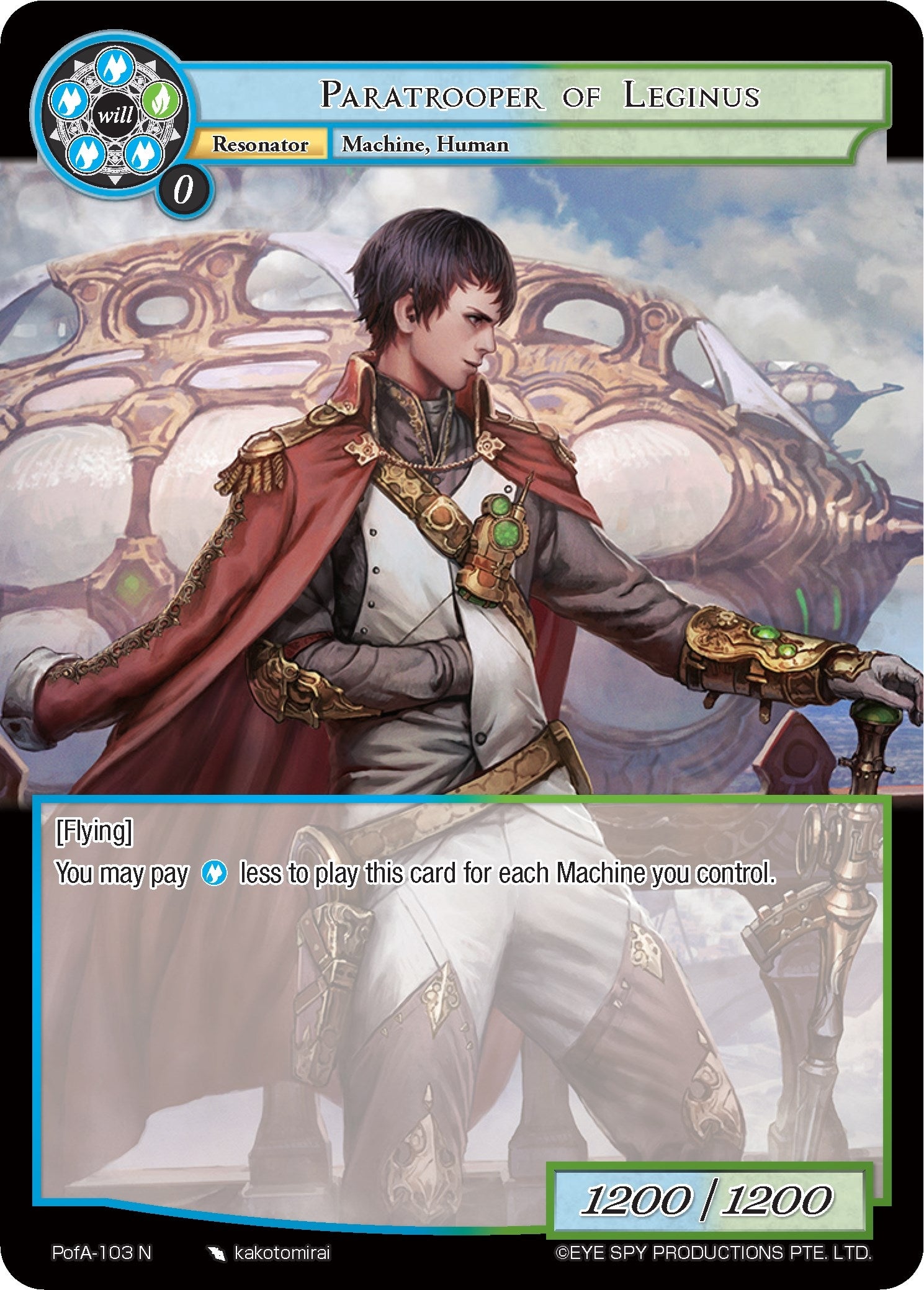 Image for Paratrooper of Leginus (Alice Origin IV: Prologue of Attoractia) (PofA-103) - Force of Will