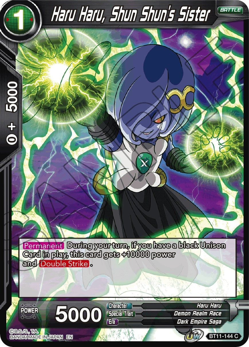 Image for Haru Haru, Shun Shun's Sister (Vermilion Bloodline) (BT11-144) - Dragon Ball Super: Masters