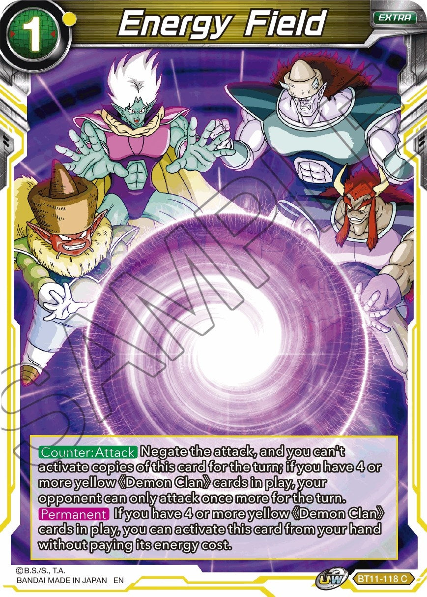 Image for Energy Field (Vermilion Bloodline) (BT11-118) - Dragon Ball Super: Masters