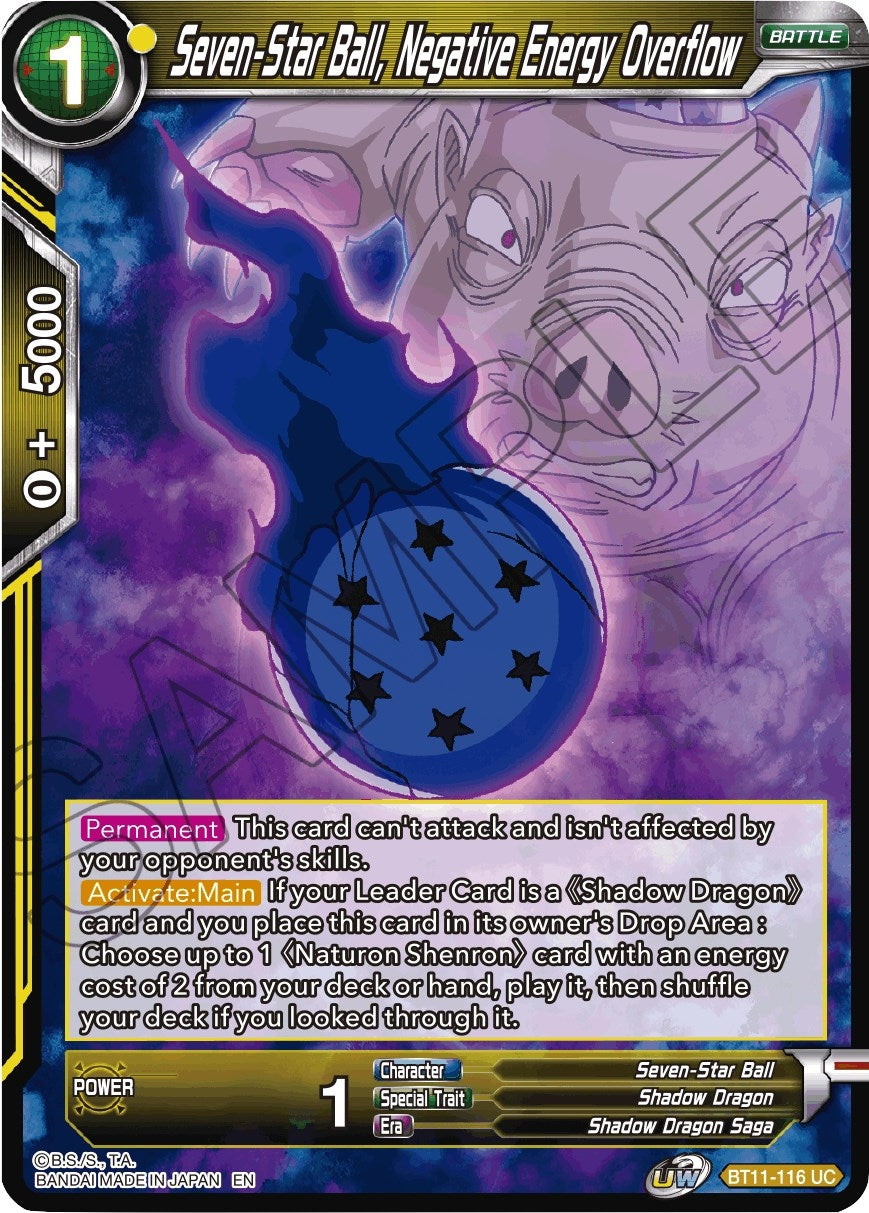 Image for Seven-Star Ball, Negative Energy Overflow (Vermilion Bloodline) (BT11-116) - Dragon Ball Super: Masters