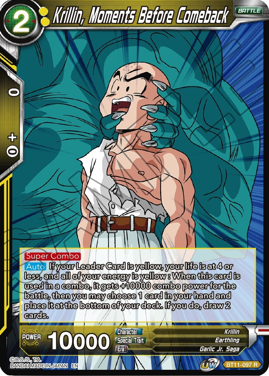Image for Krillin, Moments Before Comeback (Vermilion Bloodline) (BT11-097) - Dragon Ball Super: Masters