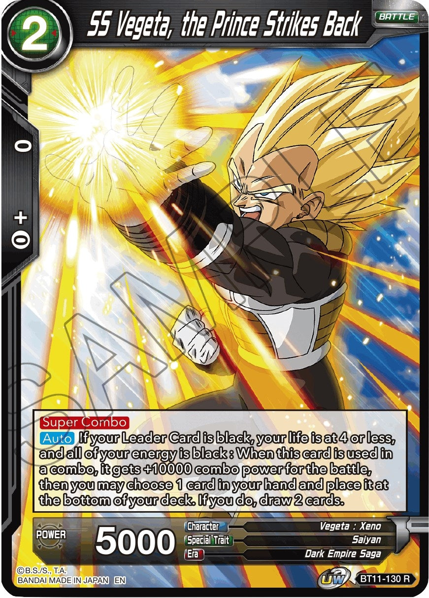 Image for SS Vegeta, the Prince Strikes Back (Vermilion Bloodline) (BT11-130) - Dragon Ball Super: Masters