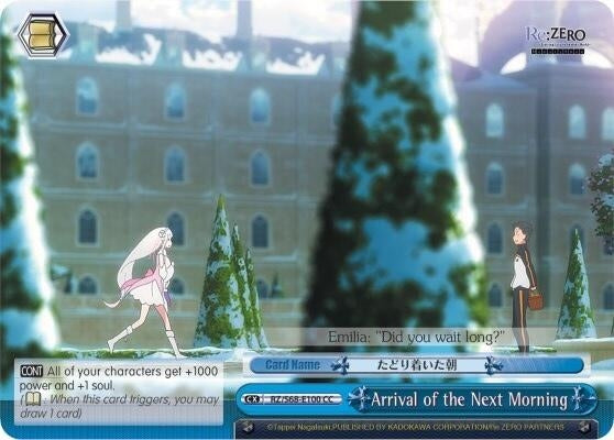 Image for Arrival of the Next Morning (Re:ZERO Memory Snow) (RZ/S68-E100 CC) - Weiss Schwarz