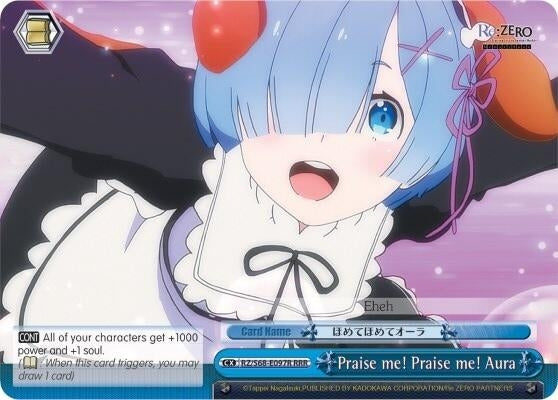 Image for Praise me! Praise me! Aura (RRR) (Re:ZERO Memory Snow) (RZ/S68-E097R RRR) - Weiss Schwarz