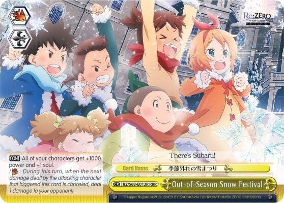 Image for Out-of-Season Snow Festival (RRR) (Re:ZERO Memory Snow) (RZ/S68-E013R RRR) - Weiss Schwarz