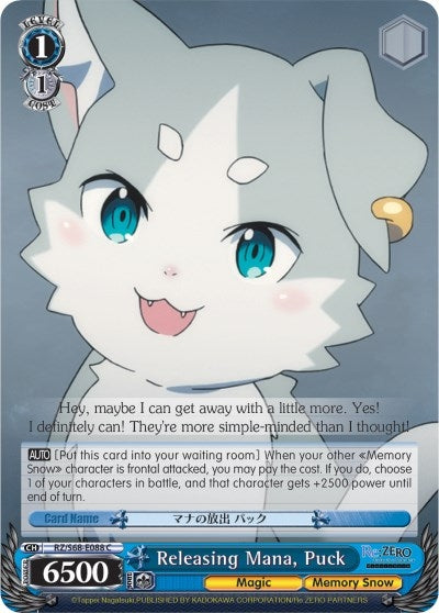 Image for Releasing Mana, Puck (Re:ZERO Memory Snow) (RZ/S68-E088 C) - Weiss Schwarz