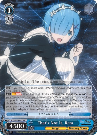 Image for That's Not It, Rem (Re:ZERO Memory Snow) (RZ/S68-E055 RR) - Weiss Schwarz