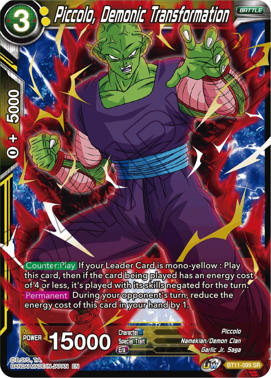 Image for Piccolo, Demonic Transformation (Vermilion Bloodline) (BT11-099) - Dragon Ball Super: Masters