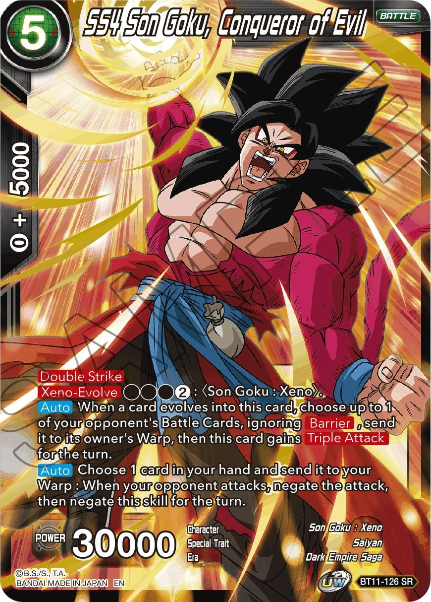 Image for SS4 Son Goku, Conqueror of Evil (Vermilion Bloodline) (BT11-126) - Dragon Ball Super: Masters