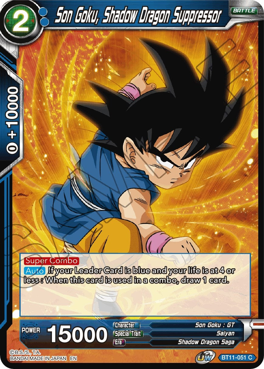 Image for Son Goku, Shadow Dragon Suppressor (Vermilion Bloodline) (BT11-051) - Dragon Ball Super: Masters
