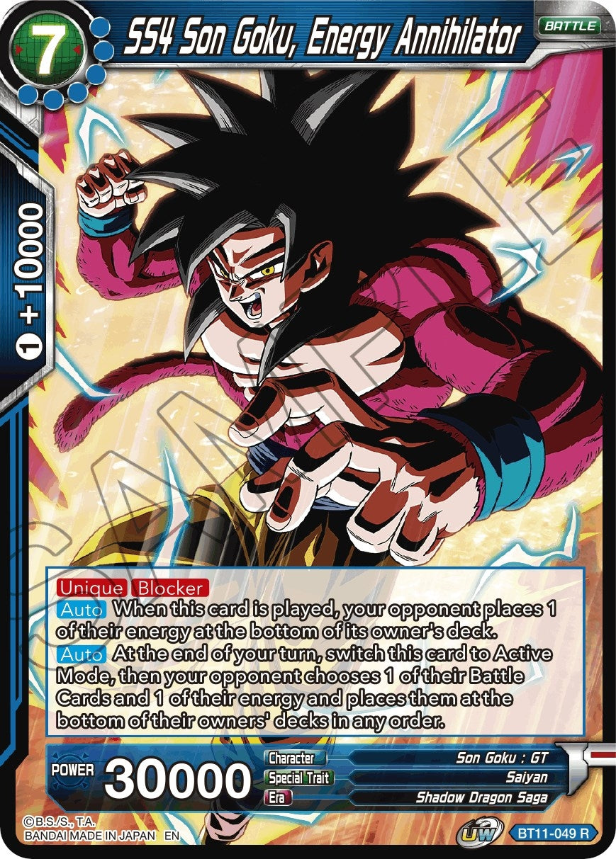 Image for SS4 Son Goku, Energy Annihilator (Vermilion Bloodline) (BT11-049) - Dragon Ball Super: Masters
