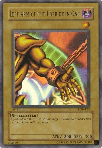 Image for Left Arm of the Forbidden One (The Legend of Blue Eyes White Dragon) (LOB-123) - YuGiOh