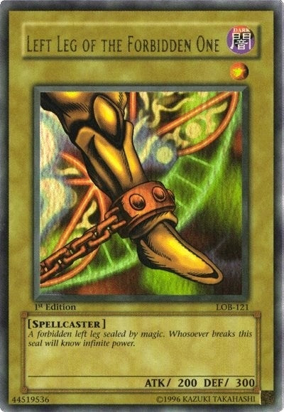 Image for Left Leg of the Forbidden One (The Legend of Blue Eyes White Dragon) (LOB-121) - YuGiOh