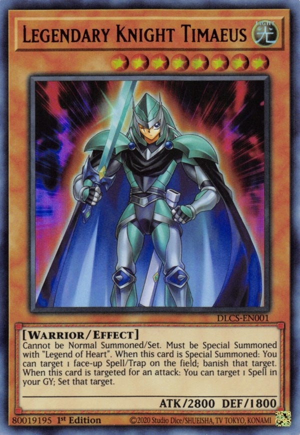 Image for Legendary Knight Timaeus (Dragons of Legend: The Complete Series) (DLCS-EN001) - YuGiOh