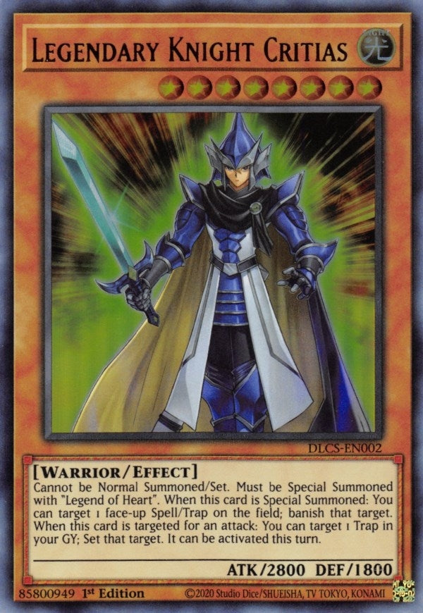 Image for Legendary Knight Critias (Dragons of Legend: The Complete Series) (DLCS-EN002) - YuGiOh