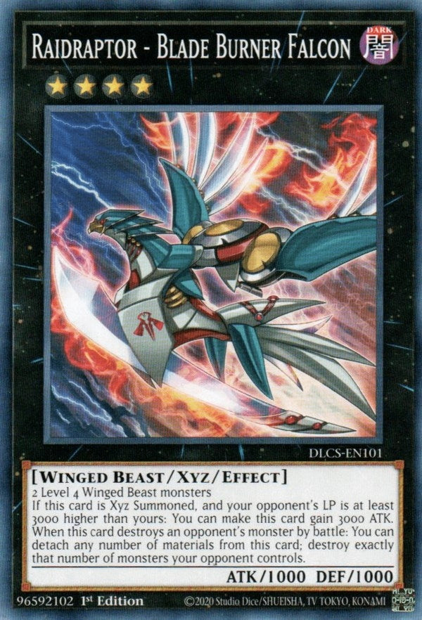 Image for Raidraptor - Blade Burner Falcon (Dragons of Legend: The Complete Series) (DLCS-EN101) - YuGiOh